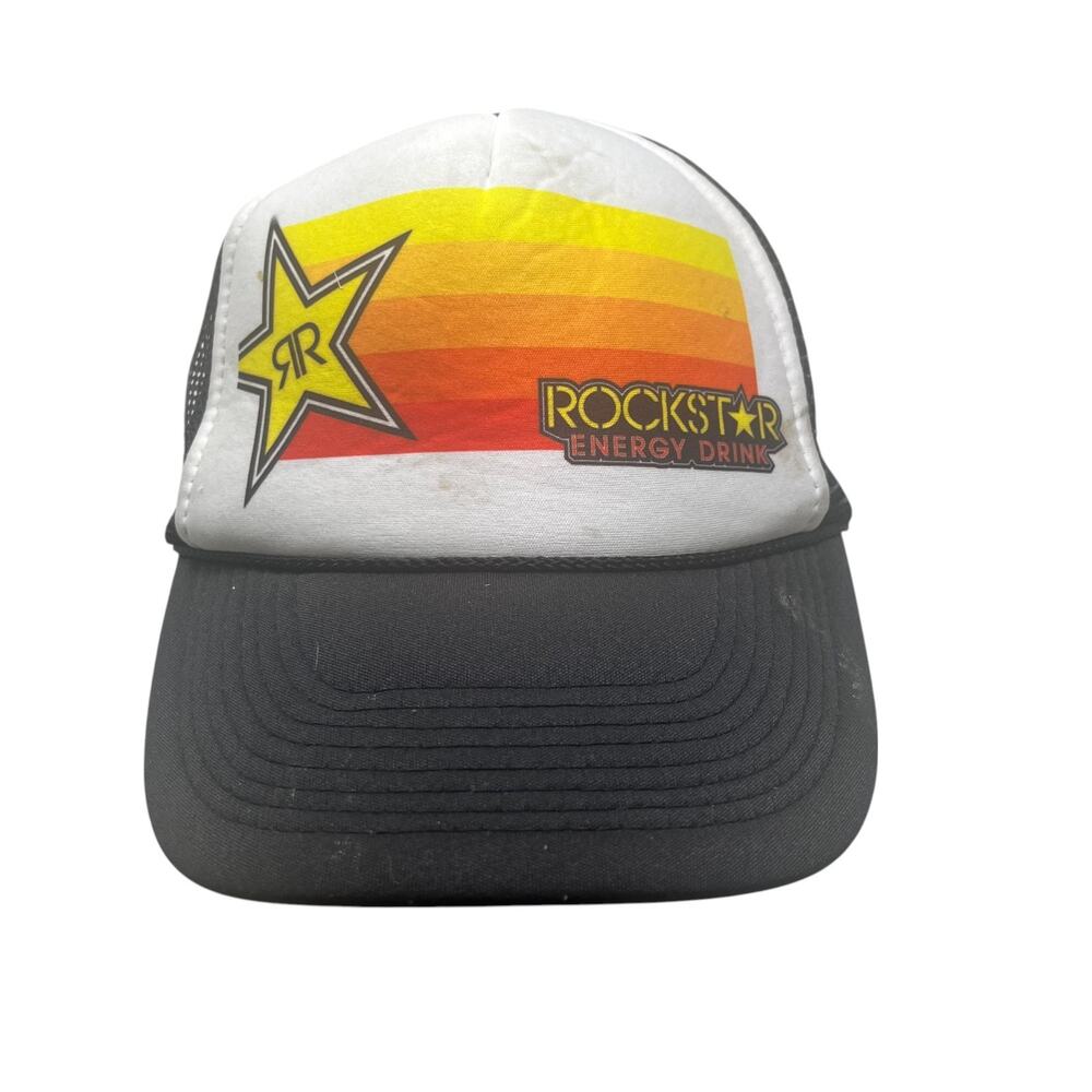 Vintage Rockstar Energy Drink Nissun Mesh Trucker Hat Snapback